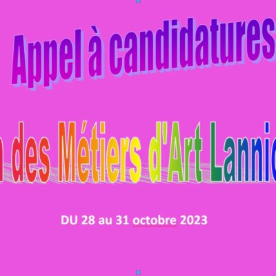 Appel à candidatures salon Lannion 2023